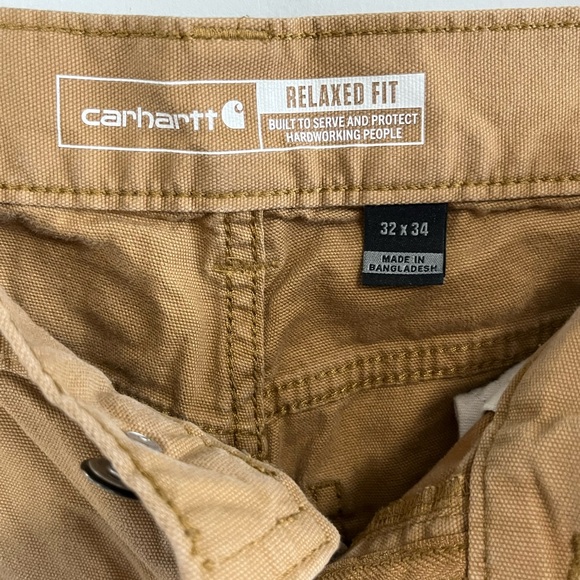Carhartt Mens Relaxed Fit Brown Work Pants 32X34 Heavyweight Utility - Picture 4 of 4